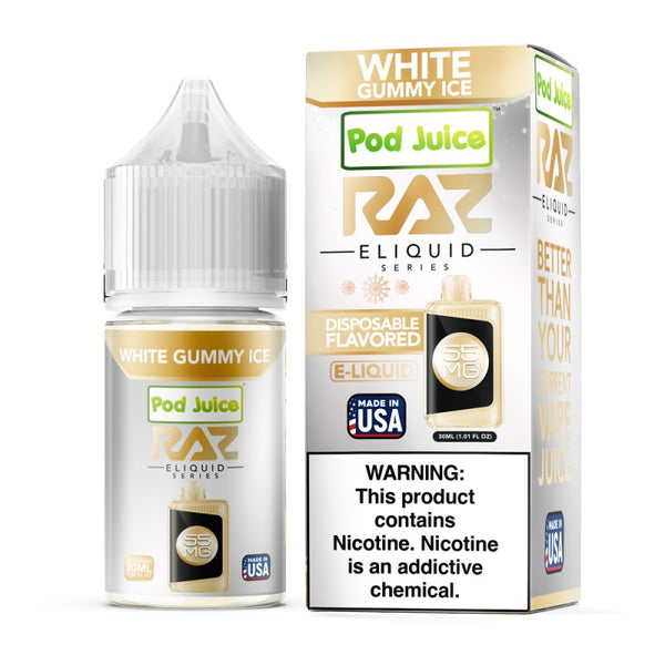 RAZ x Pod Juice Salts White Gummy Ice